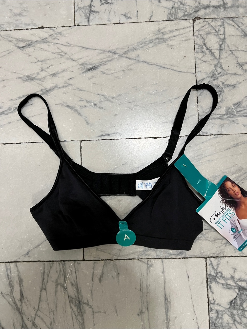 Playtex Black Smooth non wire Bra with Adjustable Straps
